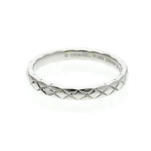 Chanel Coco Crush Ring Small Model 1P Diamond Platinum Fashion Diamond Band R...
